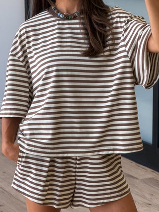 In The Air Lounge Shorts | Mocha Cream