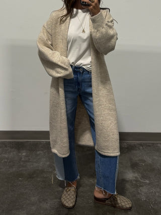 On The Daily Cardigan | Oatmeal | +Plus Available