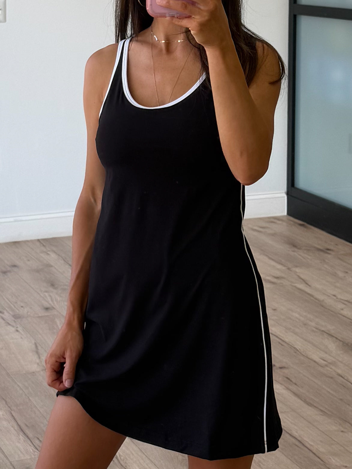 black tennis dress Clubhouse Active Tennis Dress