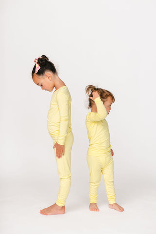 Kids Lemon Pajama Set | Tiny Talulah