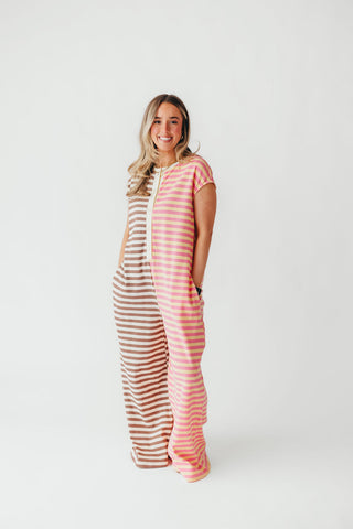 Lia Stripe Jumpsuit | Neapolitan | +Plus Available