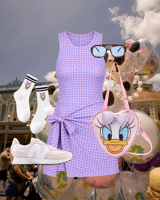Gingham Active Wrap Romper | Orchid
