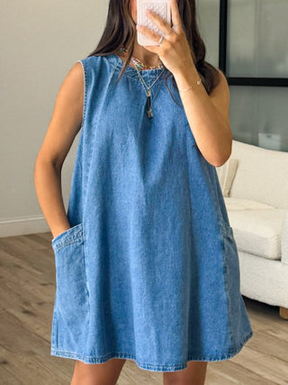 Liza Denim Swing Dress