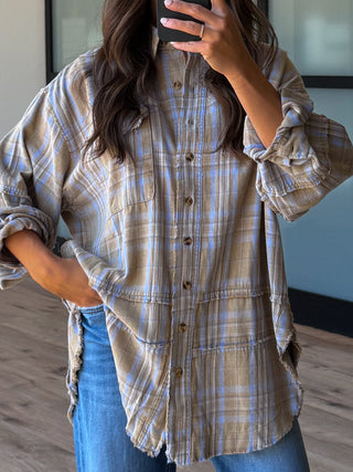 Vintage Flannel Button-Down | Sage