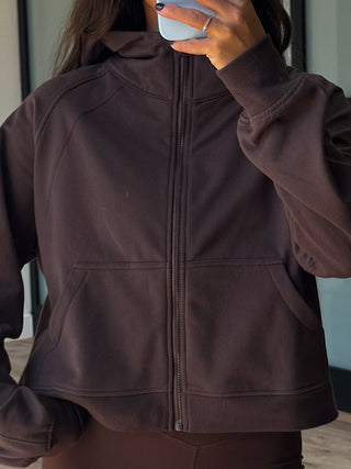 Accolade Zip-Up Hoodie | Espresso
