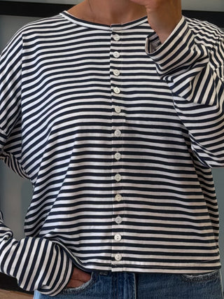 Dockside Button-Front Top | Navy