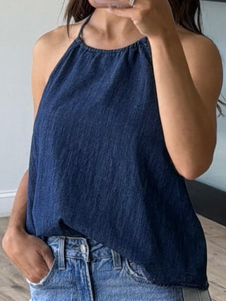 Avielle Denim Halter Top