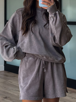 Stone Fade Terry Knit Set | Mocha