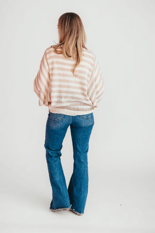 Juniper Stripe Knit Sweater | Taupe | +Plus Available