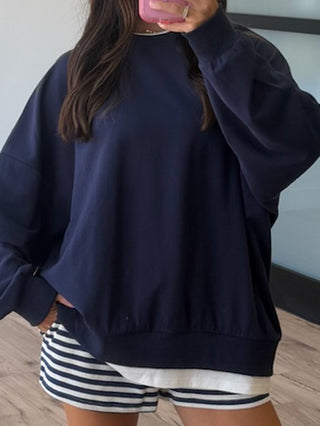 Take Two Layered Pullover | Navy | +Plus Available