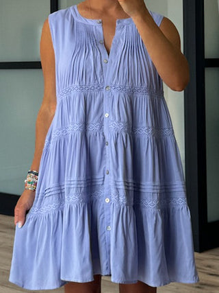 Periwinkle Dust Tiered Dress