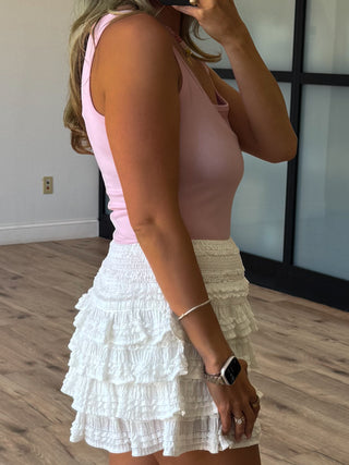 Base Ribbed Tank | Pale Pink