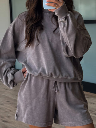 Stone Fade Terry Knit Set | Mocha