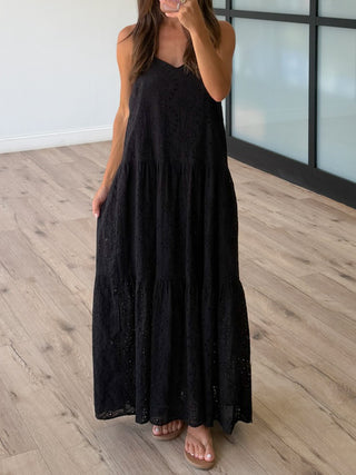 Nightfall Eyelet Maxi Dress