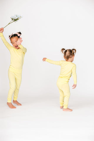 Kids Lemon Pajama Set | Tiny Talulah