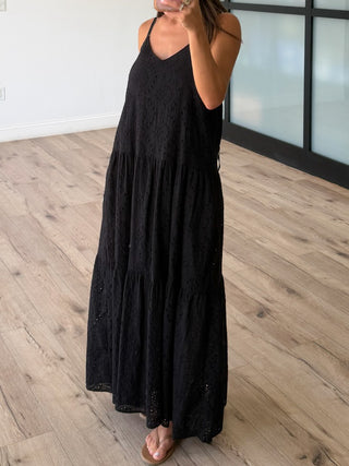 Nightfall Eyelet Maxi Dress