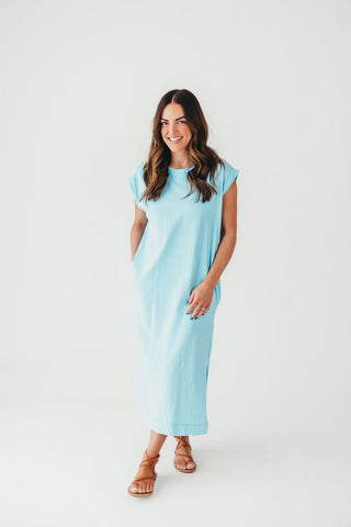 On The Go Midi Dress | Aqua