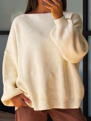 Nantucket Ribbed Sweater | Vanilla | RESTOCK