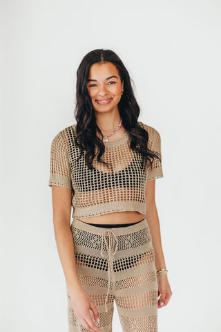 Vieste Crochet Cropped Top