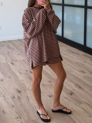 Cozy Era Knit Pullover | Chocolate Blush | RESTOCK
