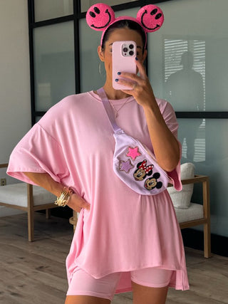 Novi Ribbed Tee + Shorts Set | Powder Pink | +Plus Available