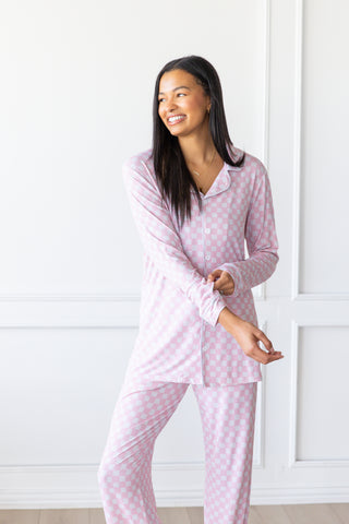 Checkered Pajama Set | Pale Pink | +Plus Available