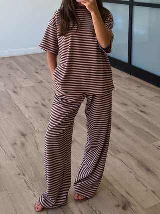 Cozy Era Brush Knit Pants | Chocolate Blush