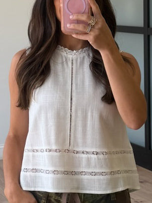 Wanderlight Crochet Trim Tank