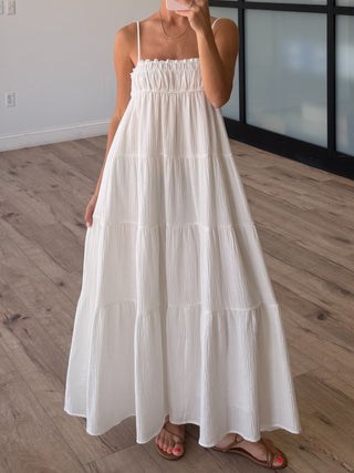 Carried Away Maxi Dress | White