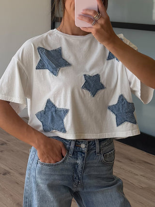 Starburst Patch Tee | White
