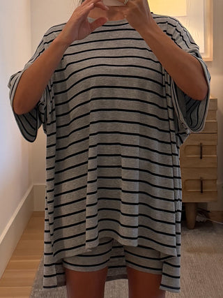 Novi Stripe Ribbed Tee + Shorts Set | 7 Colors Available | PREORDER