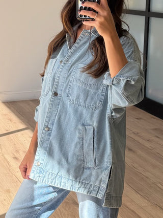NIka Denim Utility Shacket