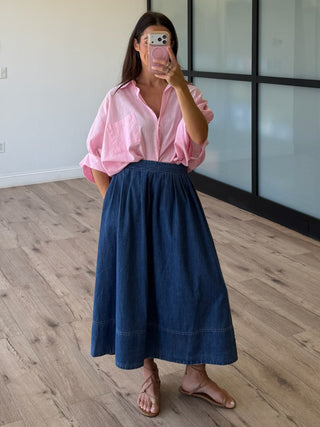 Nia Cotton Swing Top | Pink