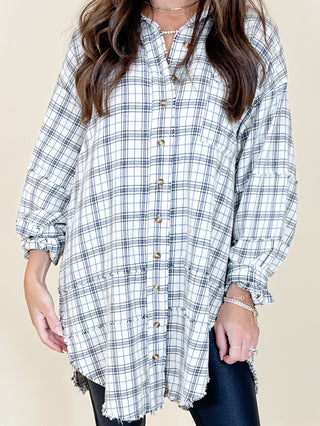 Stone Cliff Plaid Tunic | Natural | +Plus Available | RESTOCK