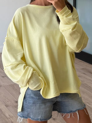 Wave Catcher Oversized Top | Lemon