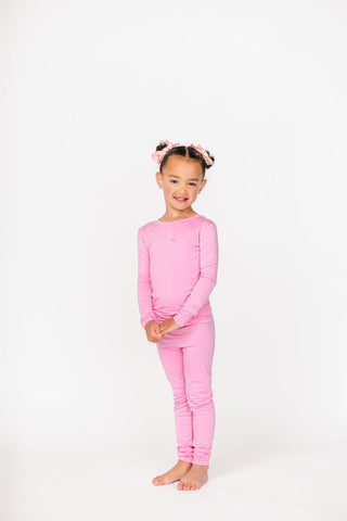 Kids Pink Poppy Pajama Set | Tiny Talulah