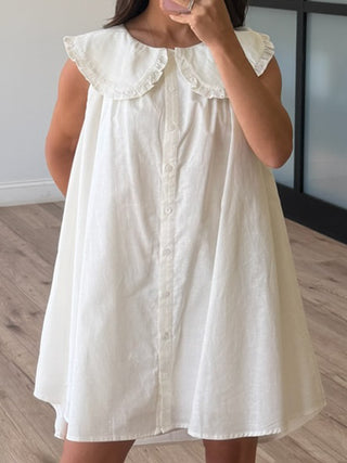 Banks Oversized Collar Dress | White