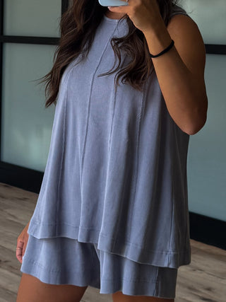 Drift Two Piece Set | Smoky Blue