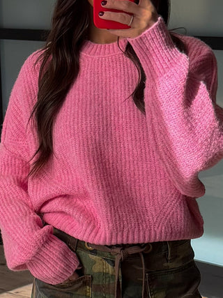 Jayce Crew Sweater | Bubblegum