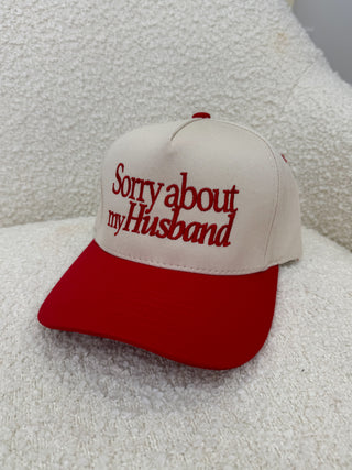 'Sorry About My Husband' Canvas Cap | 4 Colors Available