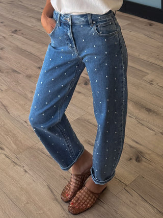 Sweet Spot Embroidered Barrel Jeans | +Plus Available