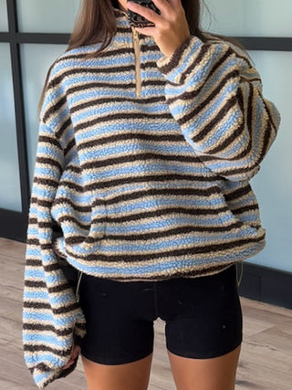 Daxton Sherpa Half-Zip Pullover | Brownstone
