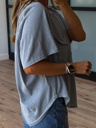 Ari Pocket Tee | Slate