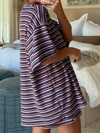 Jovi Waffle Knit Tee + Shorts Set | Plum | +Plus Available