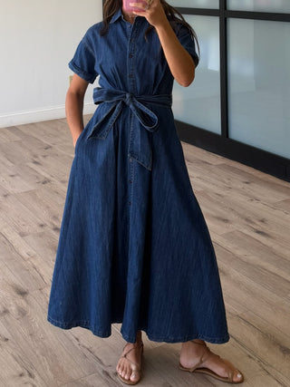 Genevieve Denim Shirt Dress