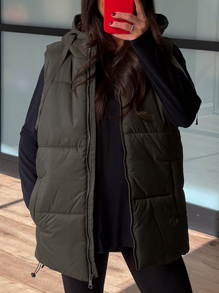 Slight Chill Padded Vest | Olive