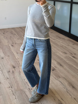 Pistol Two-Tone Cropped Barrel Jeans