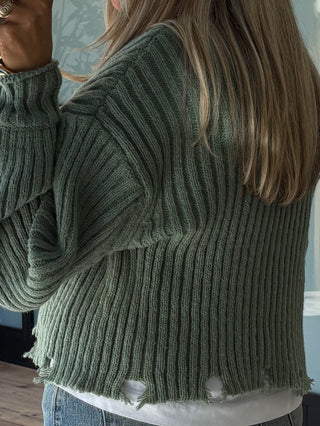 Aysel Chunky Knit Sweater | Sage