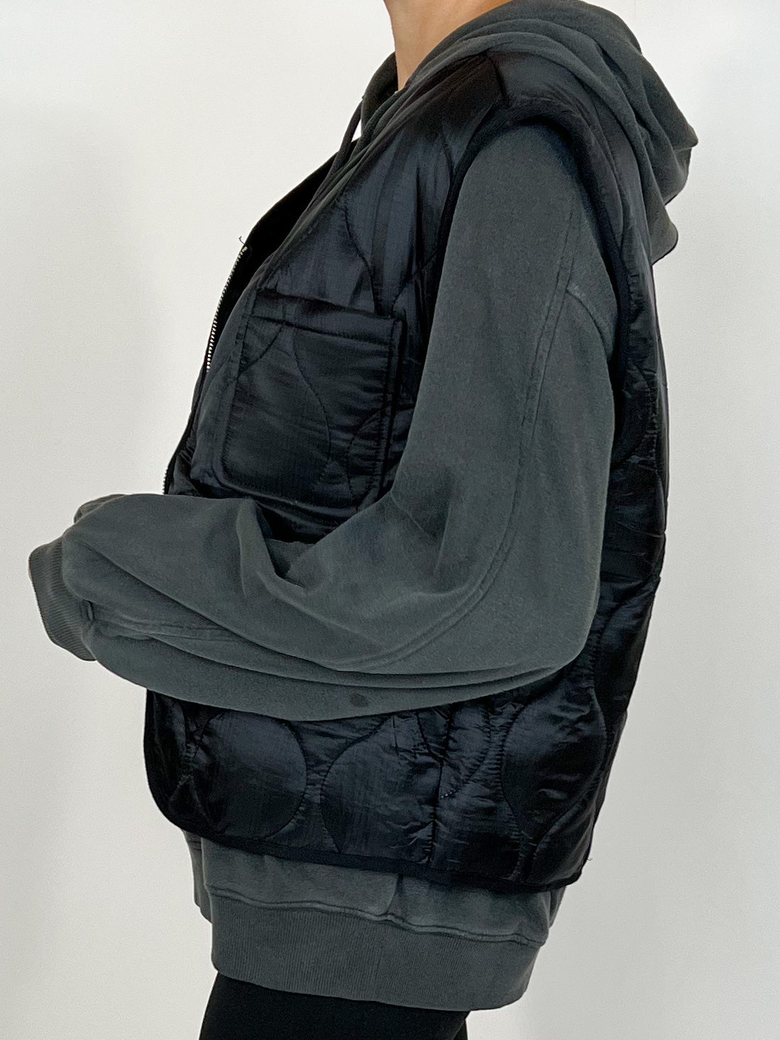 All Seasons Quilted Vest | Black | +Plus Available