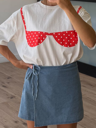 Chasing Rays Cotton Tee | Cherry Cream